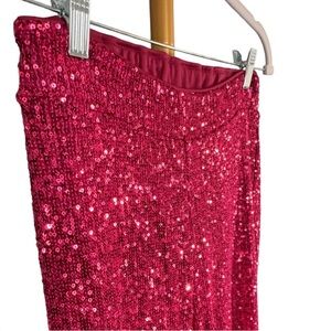Sequin Hot Pink Lined Pants Womens Small by Rachel Zoe ⭐️ New in Poly Bag